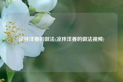 凉拌洋姜的做法(凉拌洋姜的做法视频)