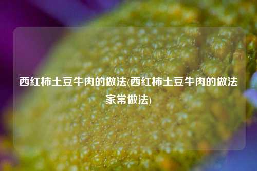 西红柿土豆牛肉的做法(西红柿土豆牛肉的做法家常做法)