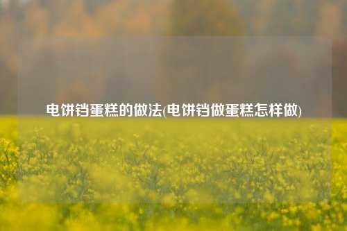 电饼铛蛋糕的做法(电饼铛做蛋糕怎样做)
